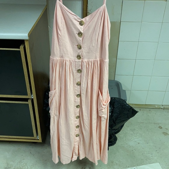 Pale pink/coral summer dress. - Picture 2 of 4